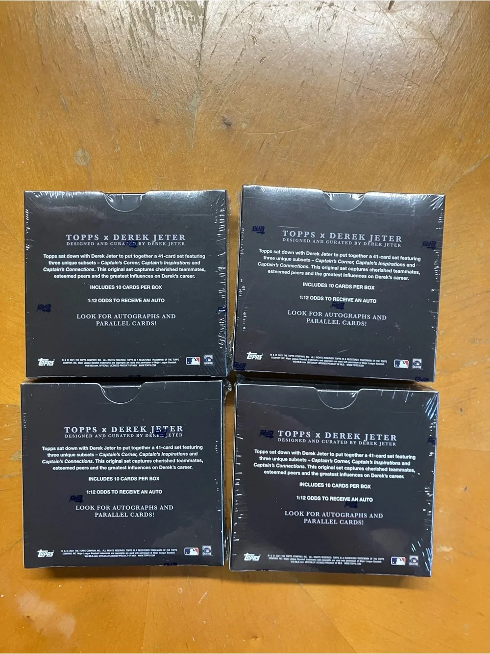 2021 Topps x Derek Jeter MLB Trading Card Collection Lot of 4 Sealed Boxes